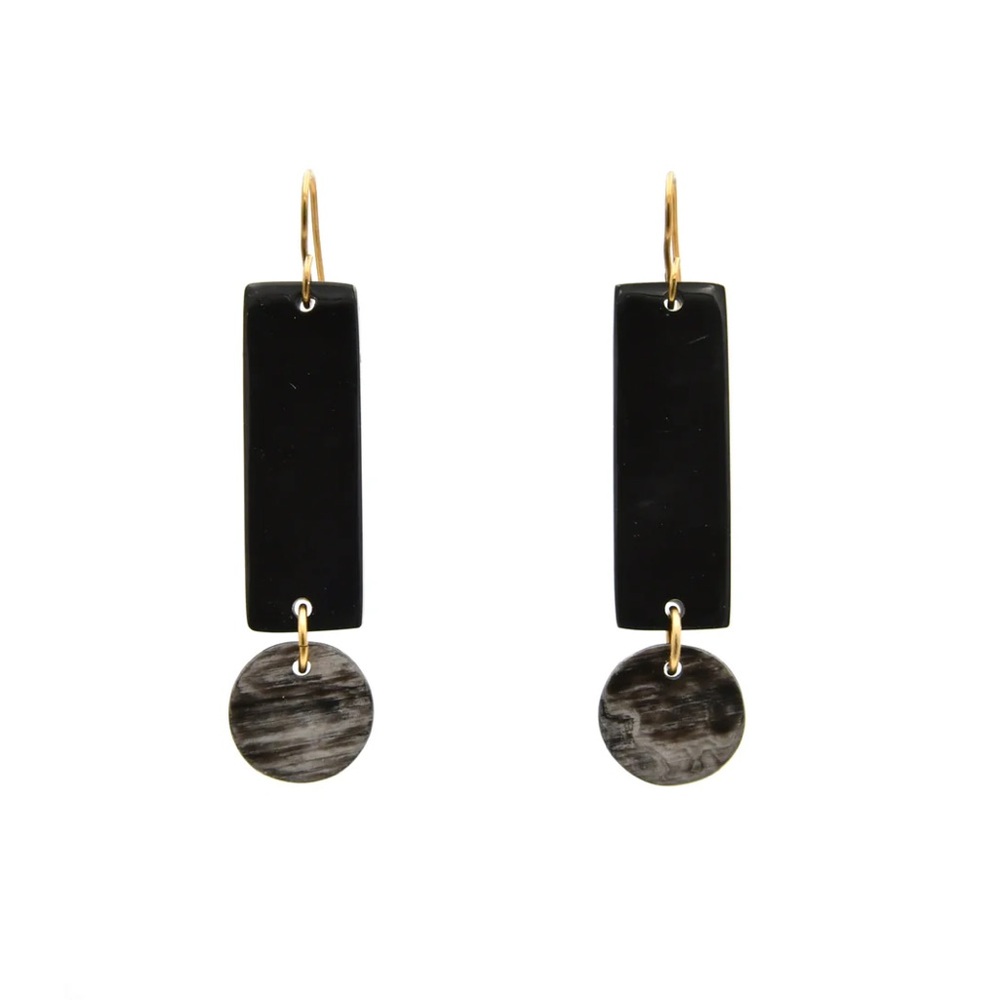 Maadili Collective Ugandan Made Cattle Horn Earrings